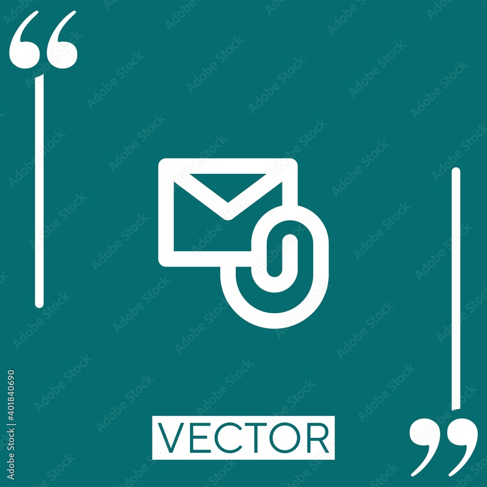 email vector icon Linear icon. Editable stroke line email vector icon Linear icon. Editable stroke line