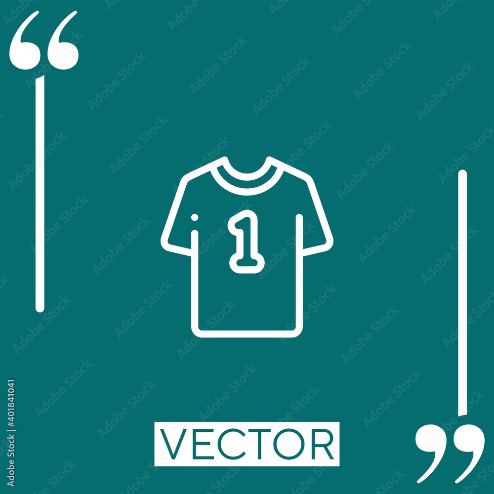 t shirt vector icon Linear icon. Editable stroked line