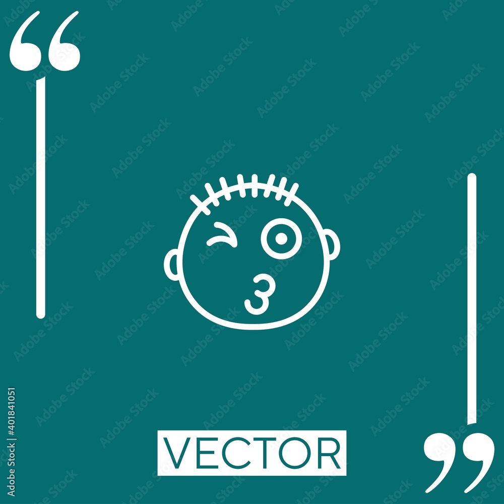 Obraz premium flirt vector icon Linear icon. Editable stroke line
