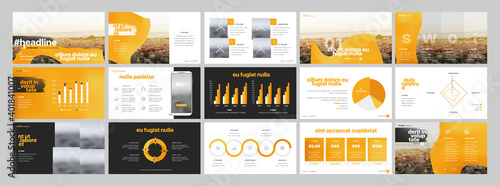 Geometric Graphic Design Project Proposal Presentation. Infographic Slide Template. For use in Presentation, Flyer and Leaflet, SEO, Marketing, Webinar Landing Page Template, Website Design, Banner.