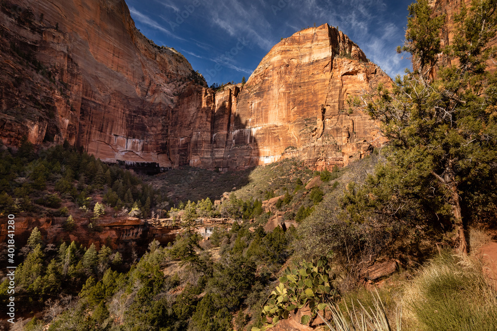 Rock Formation above Emerald Pools in Zion National Park, Utah
