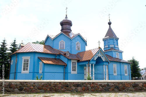 Orthodox church of the Exaltation of the Holy Cross in Narew, Podlasie region, Poland. 