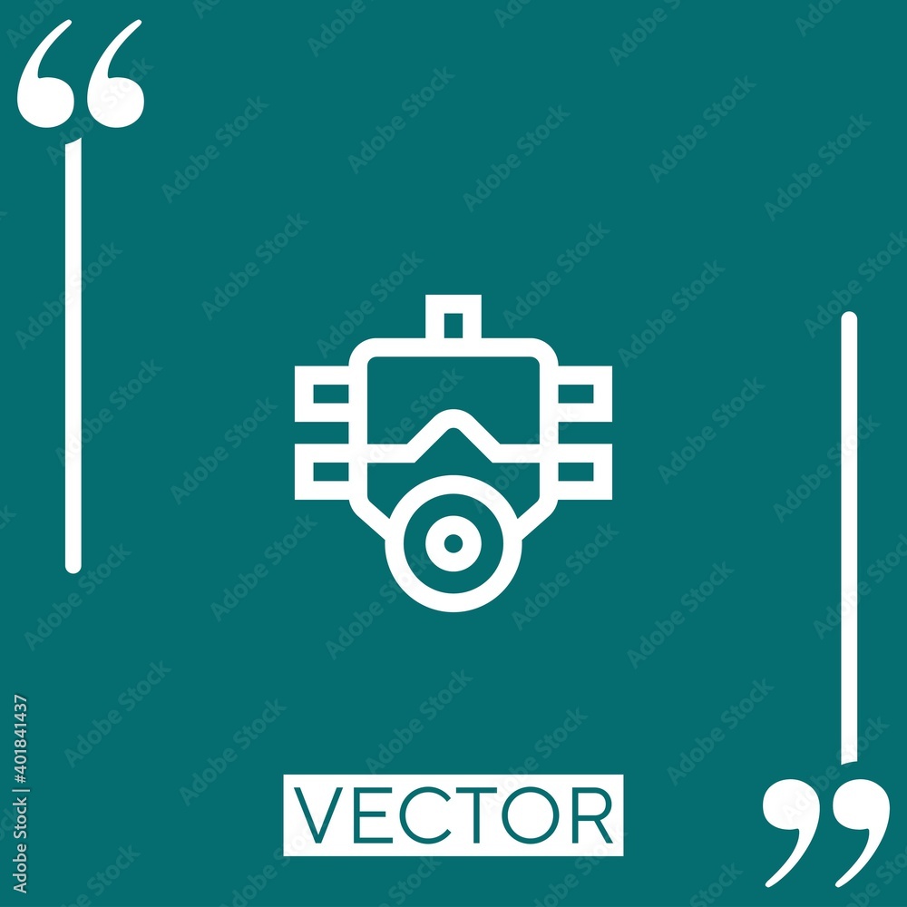 gas mask vector icon Linear icon. Editable stroked line gas mask vector icon Linear icon. Editable stroked line