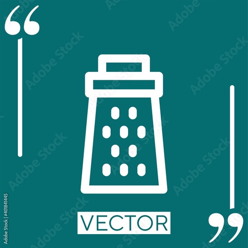 grater vector icon Linear icon. Editable stroked line