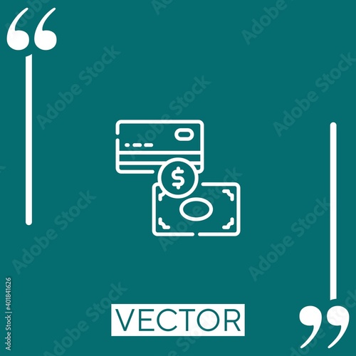 payment vector icon Linear icon. Editable stroked line