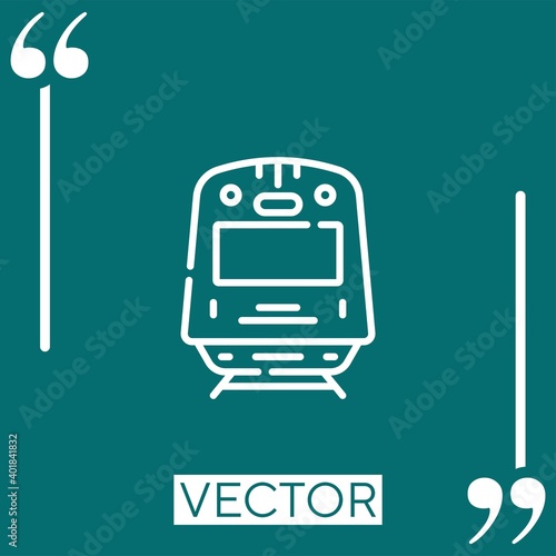 train vector icon Linear icon. Editable stroked line