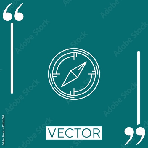 qibla vector icon Linear icon. Editable stroke line