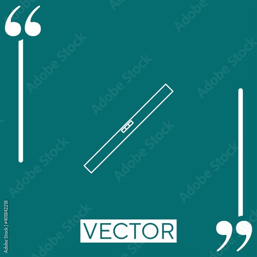 rectangular long shape vector icon Linear icon. Editable stroke line