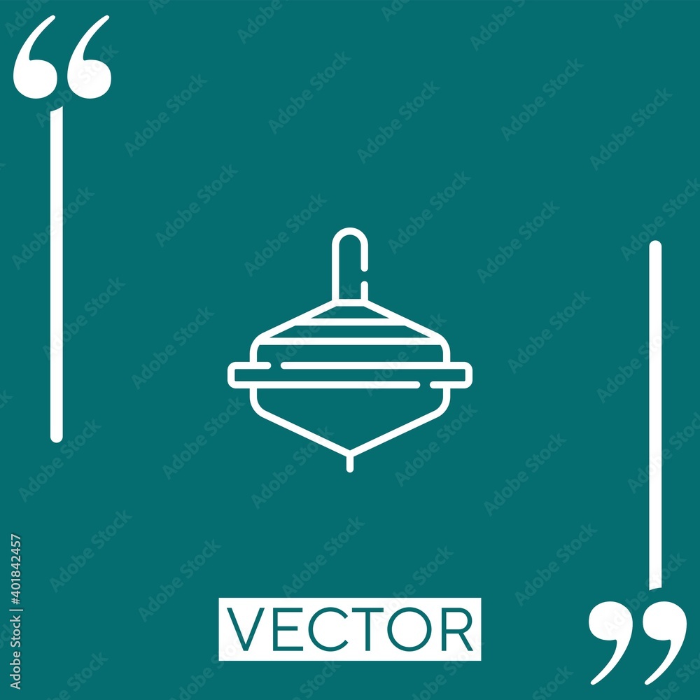 spinning top vector icon Linear icon. Editable stroked line spinning top vector icon Linear icon. Editable stroked line