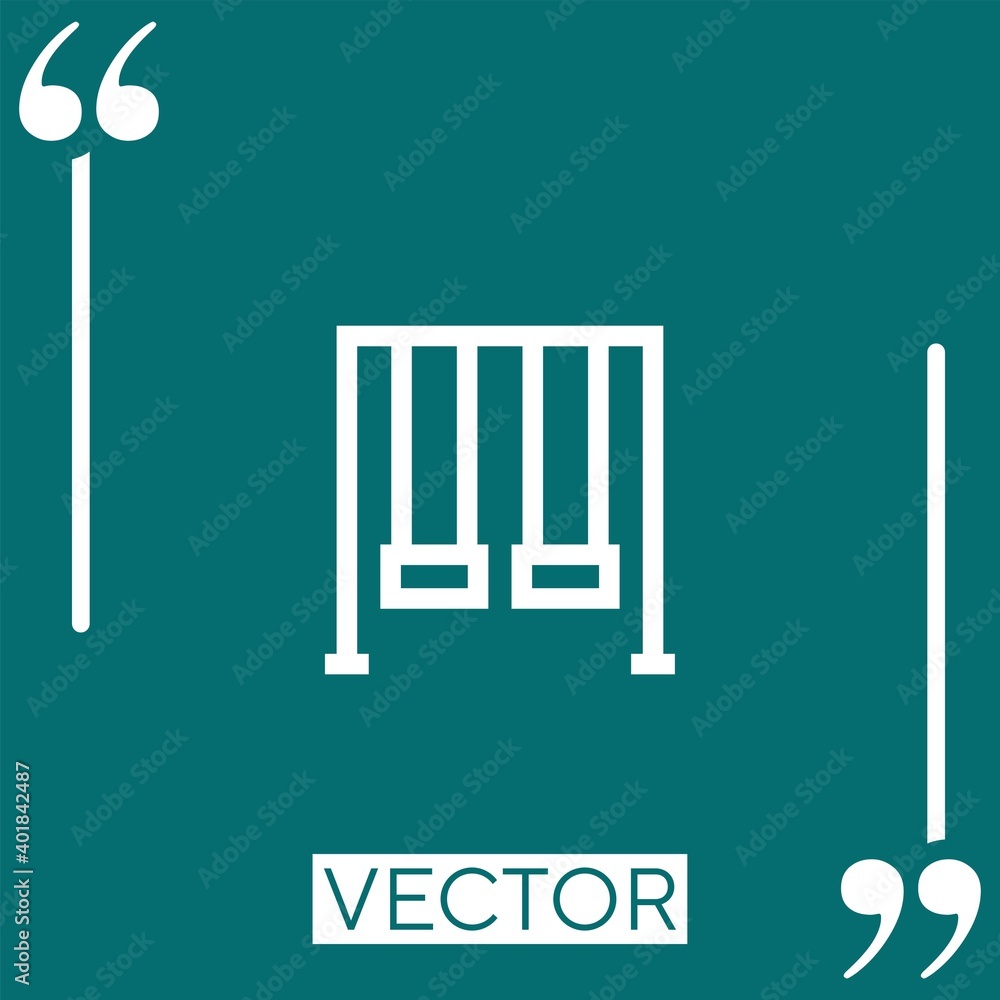 swing vector icon Linear icon. Editable stroked line swing vector icon Linear icon. Editable stroked line