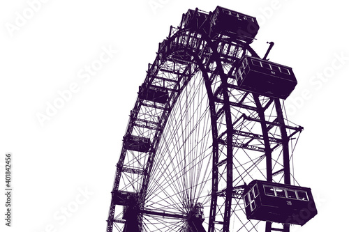 vienna prater park amusement giant wheel