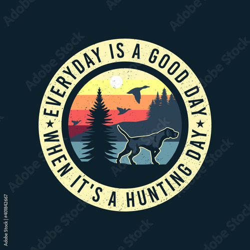 Hunting Dog English Pointer Bird Dog emblem badge