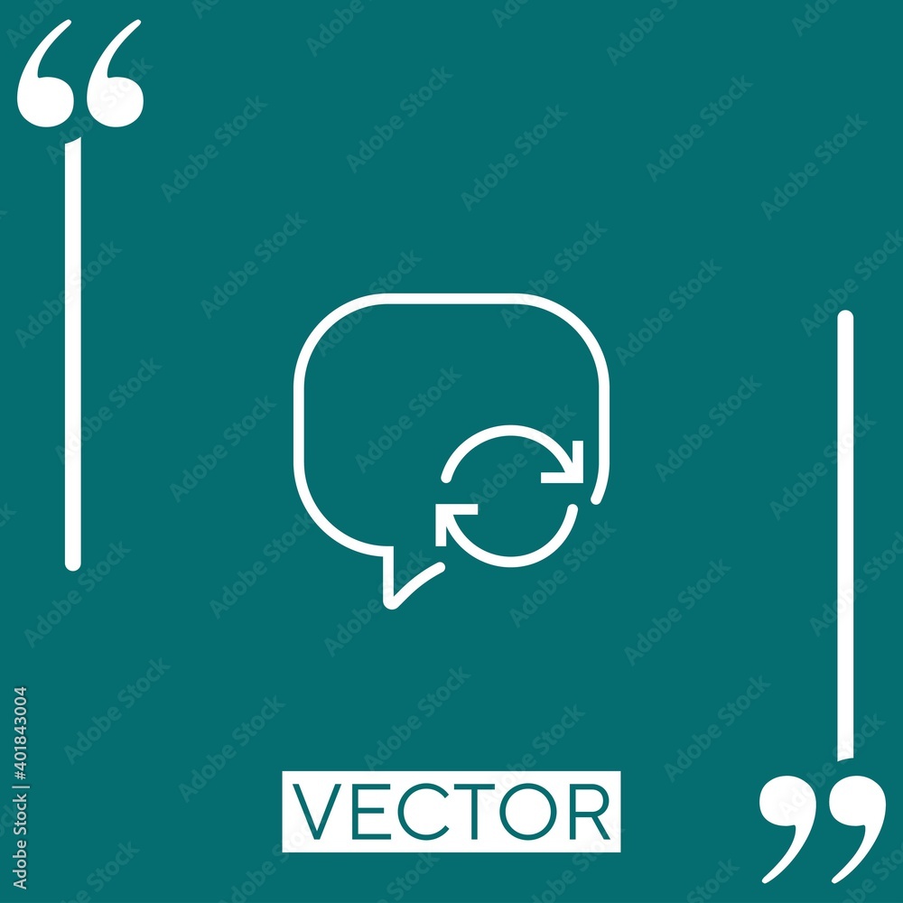 Fototapeta premium speech bubble vector icon Linear icon. Editable stroke line