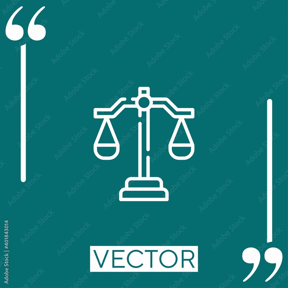 law Linear icon. Editable stroke line law Linear icon. Editable stroke line
