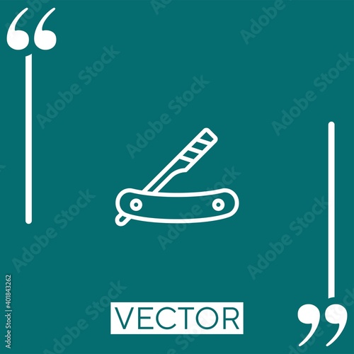 shaving razor Linear icon. Editable stroke line