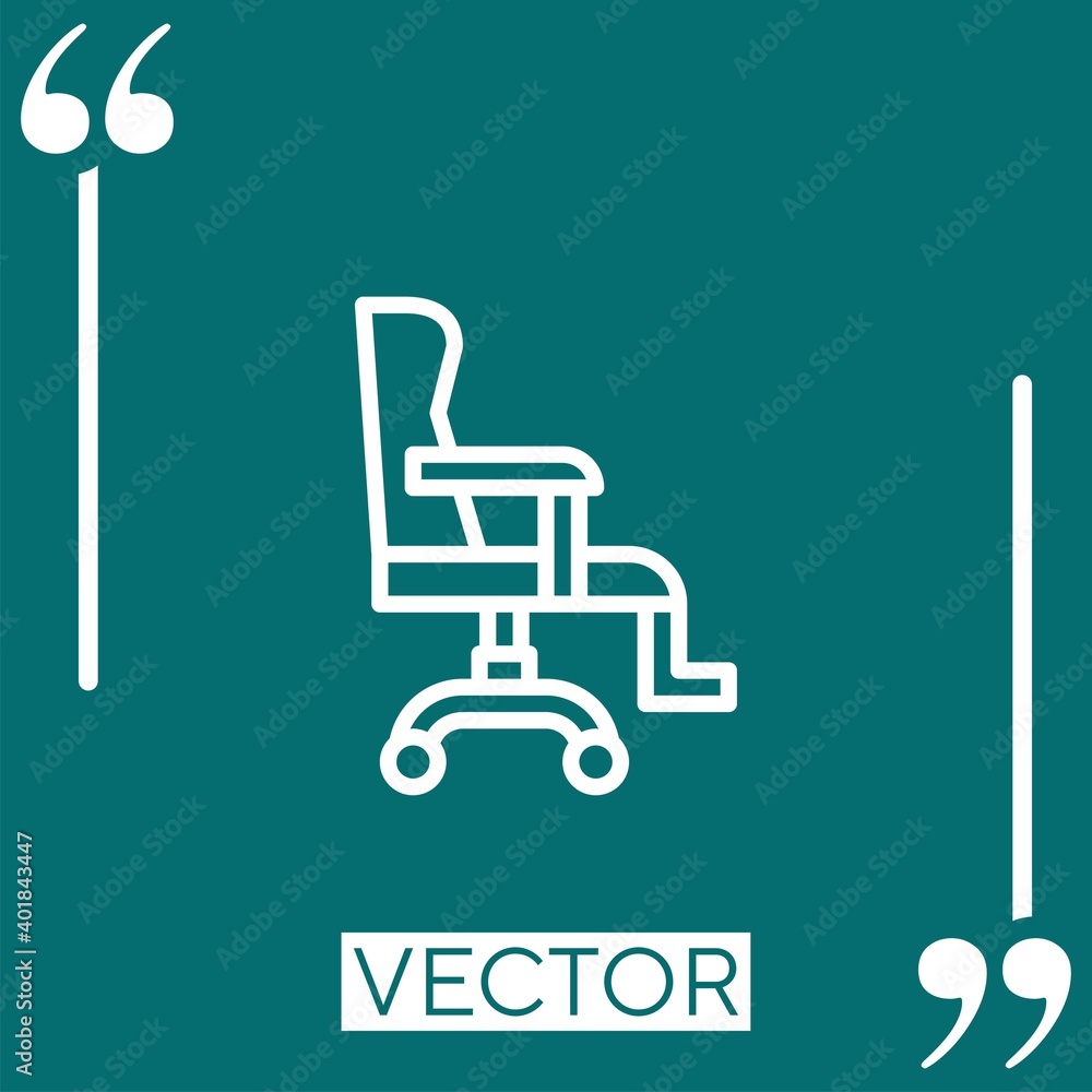 gaming chair vector icon Linear icon. Editable stroked line gaming chair vector icon Linear icon. Editable stroked line