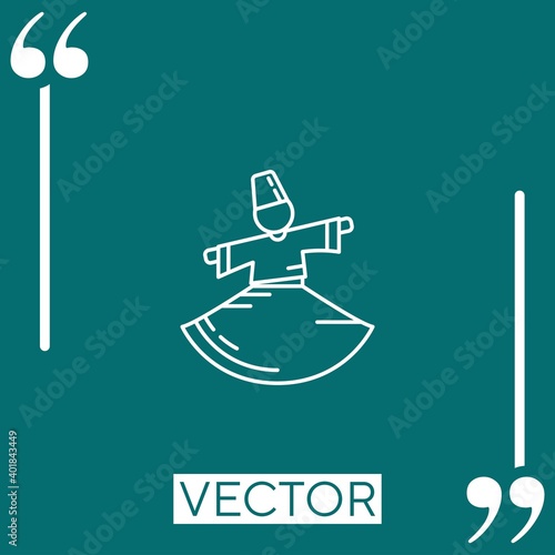 sufi mystic vector icon Linear icon. Editable stroke line