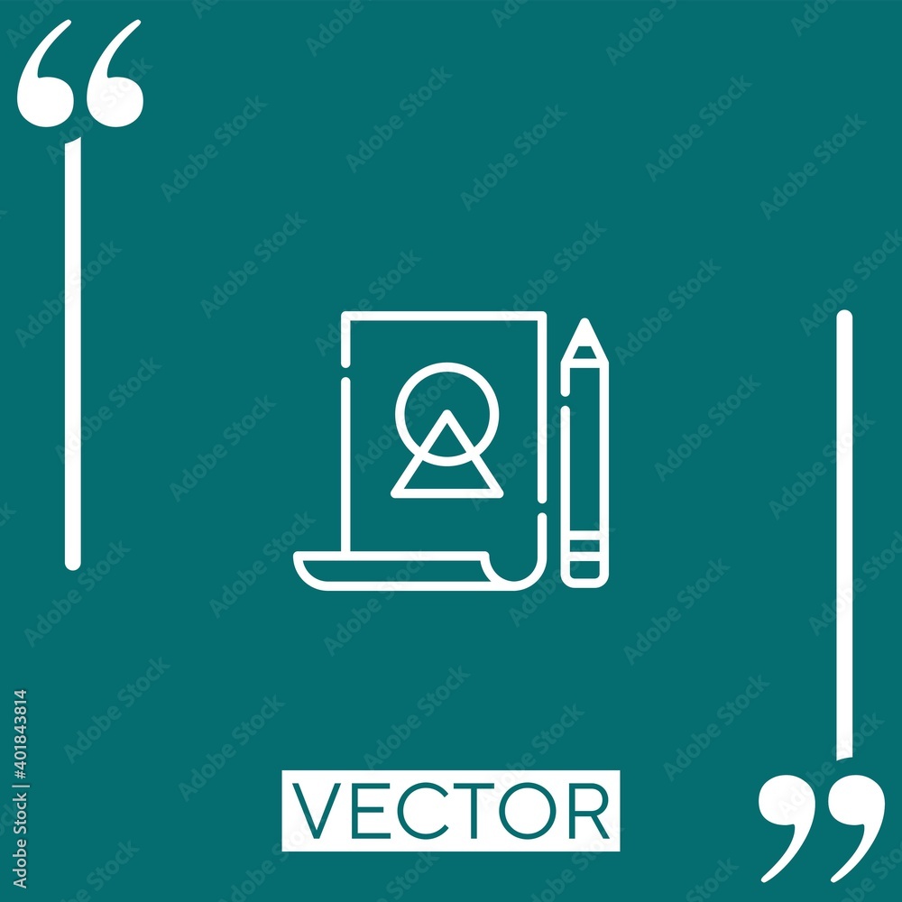 sketch vector icon Linear icon. Editable stroked line sketch vector icon Linear icon. Editable stroked line