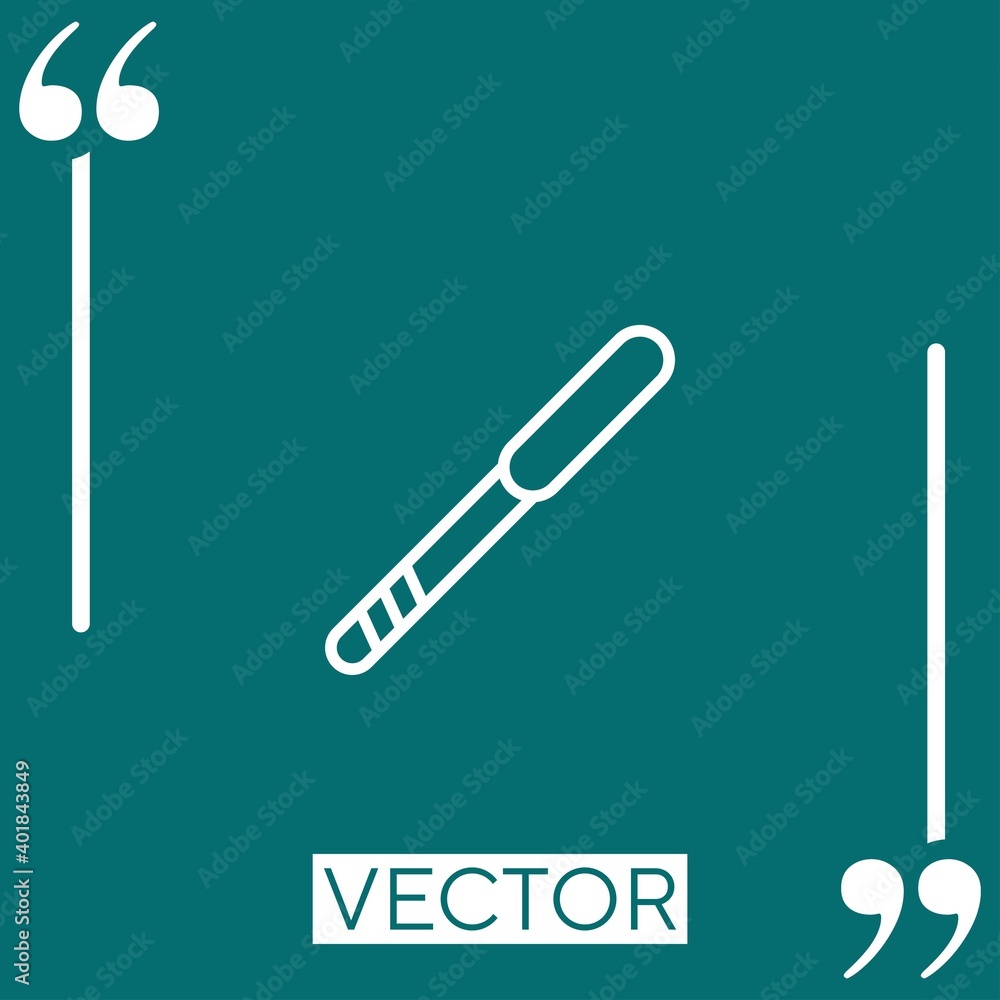 tonsils tester vector icon Linear icon. Editable stroke line tonsils tester vector icon Linear icon. Editable stroke line