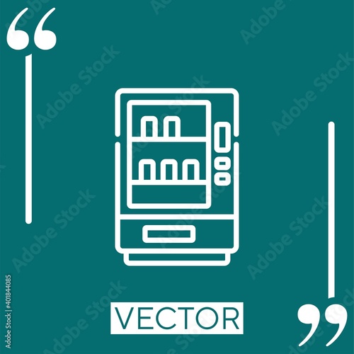 vending machine vector icon Linear icon. Editable stroked line