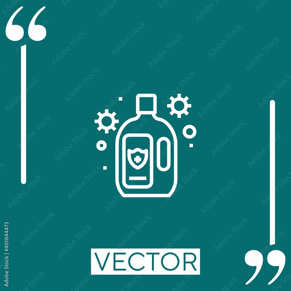 disinfectant vector icon Linear icon. Editable stroked line