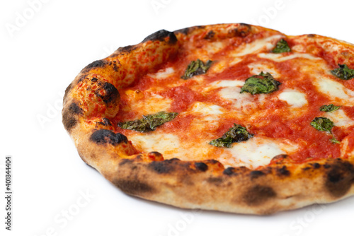 Pizza margherita napoletana verace con mozzarella di bufala, pomodoro e basilico, Cibo Italiano