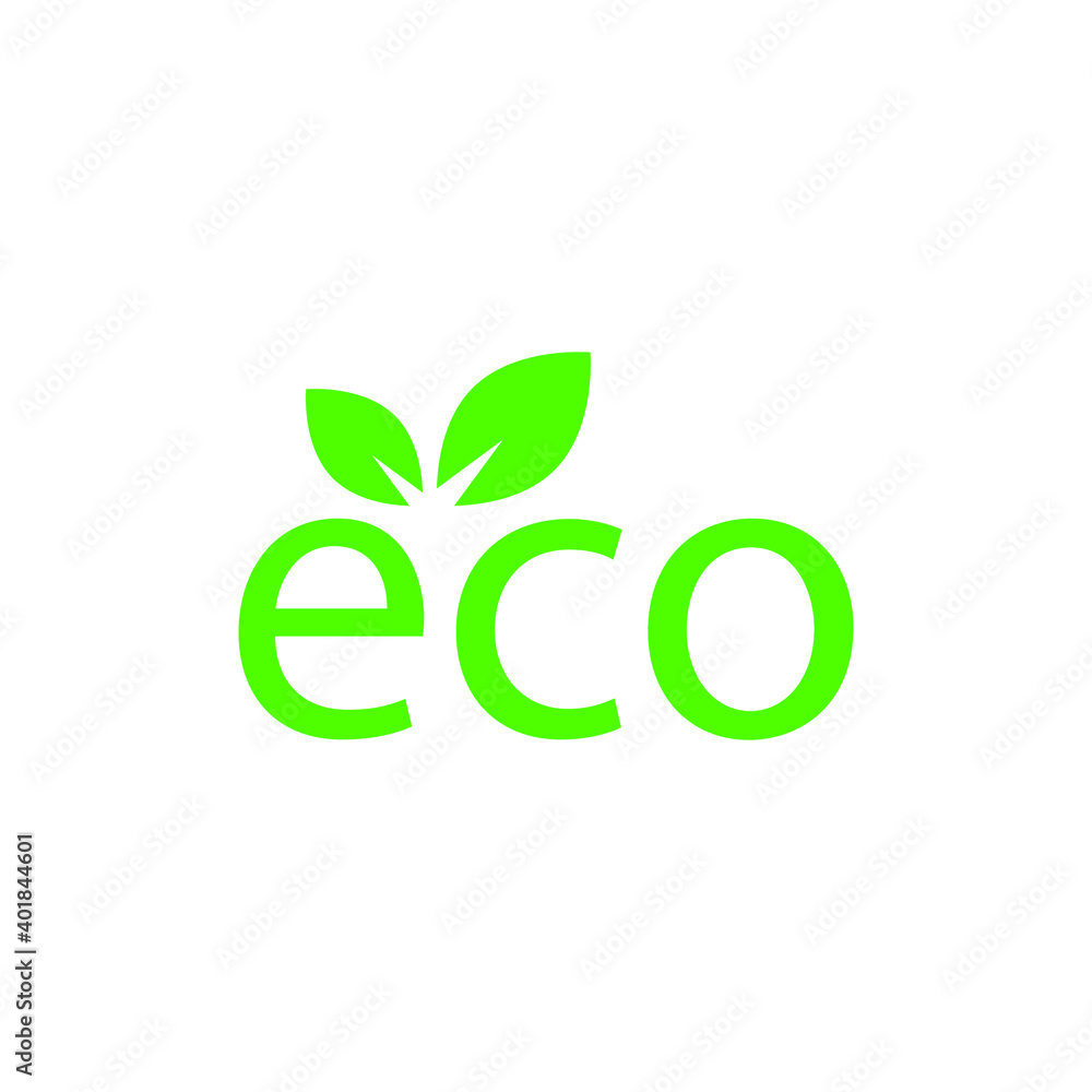 green environmental letter icon on white background, Vector illustration green environmental letter icon on white background, Vector illustration