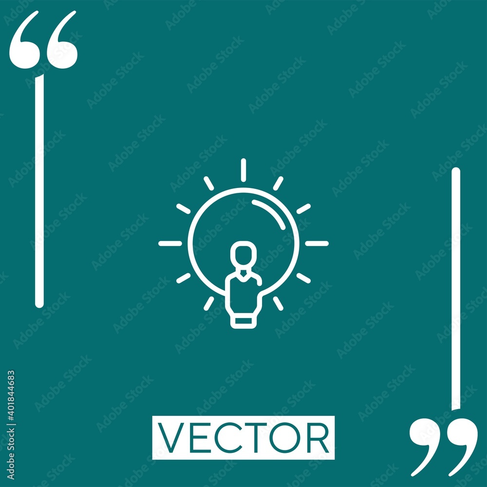 idea vector icon Linear icon. Editable stroked line idea vector icon Linear icon. Editable stroked line