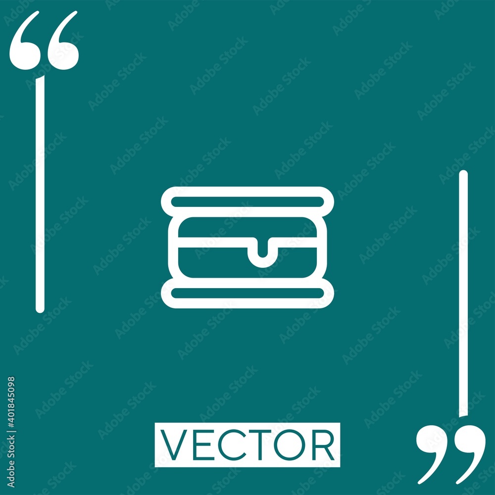 smore vector icon Linear icon. Editable stroked line smore vector icon Linear icon. Editable stroked line