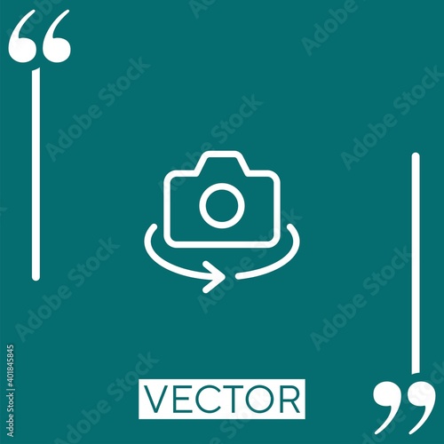 flip vector icon Linear icon. Editable stroked line