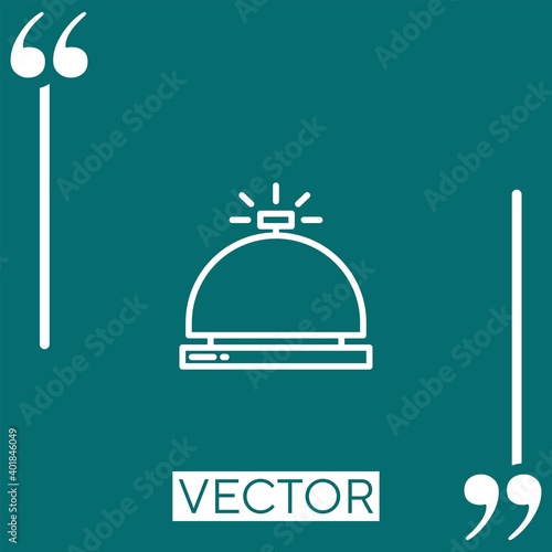 desk bell Linear icon. Editable stroke line
