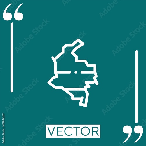 map vector icon Linear icon. Editable stroked line