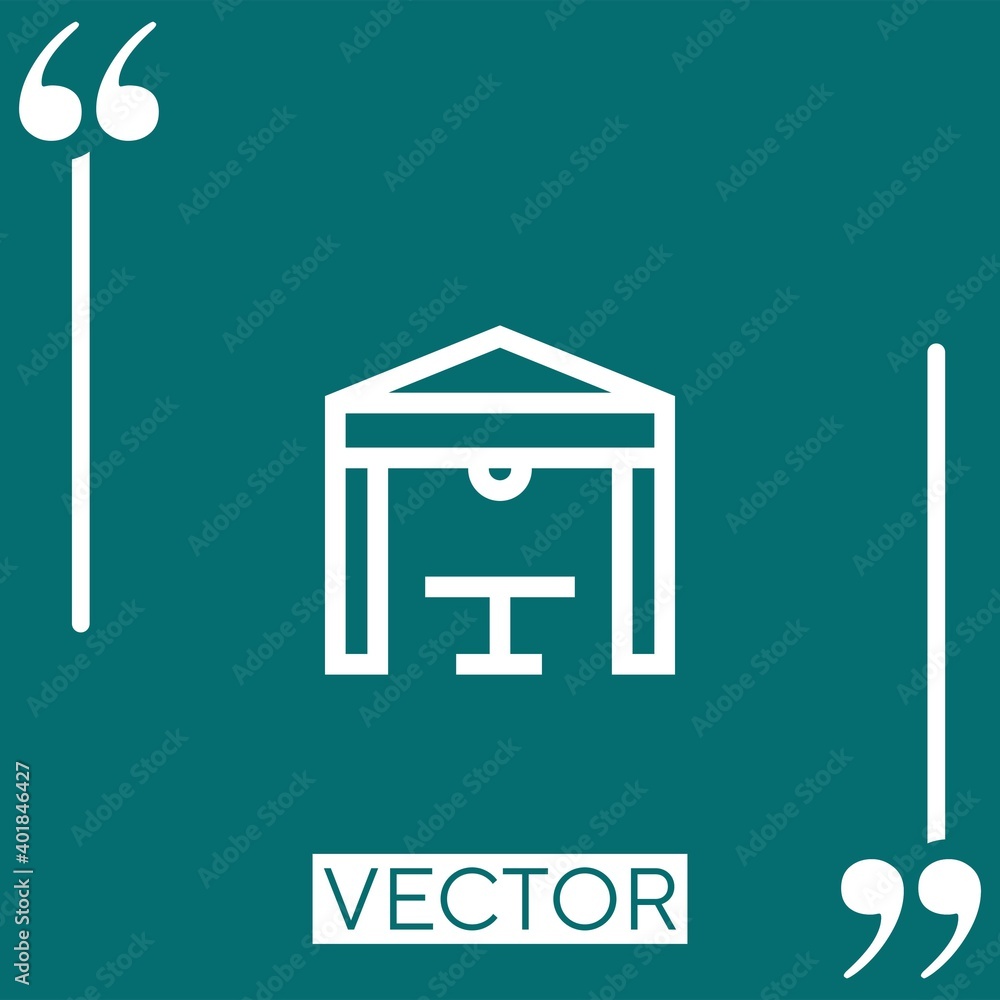 tent vector icon Linear icon. Editable stroked line tent vector icon Linear icon. Editable stroked line