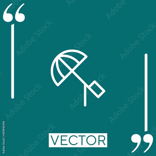 umbrella vector icon Linear icon. Editable stroked line