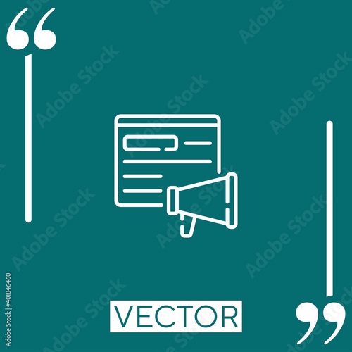 viral vector icon Linear icon. Editable stroked line