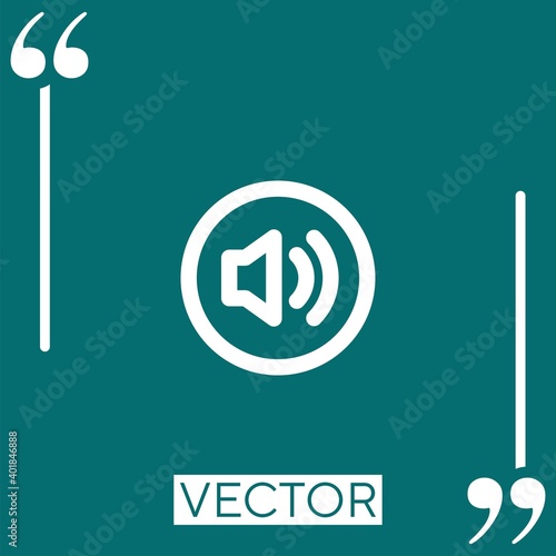 volume up vector icon Linear icon. Editable stroked line