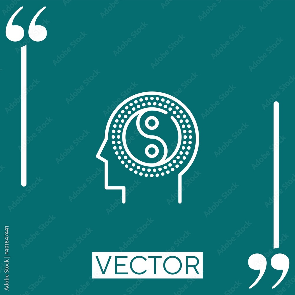 Obraz premium balance vector icon Linear icon. Editable stroked line