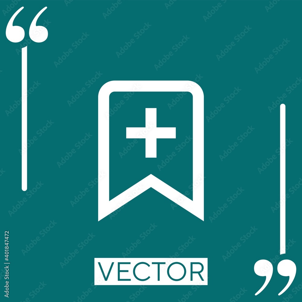 Obraz premium bookmark vector icon Linear icon. Editable stroked line