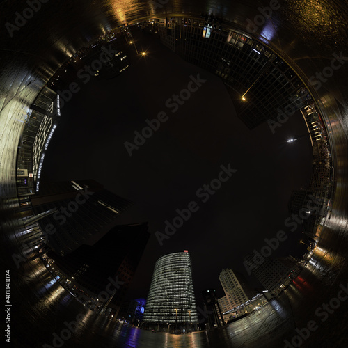 Obraz na płótnie Circle panorama of the german City Berlin w salonie