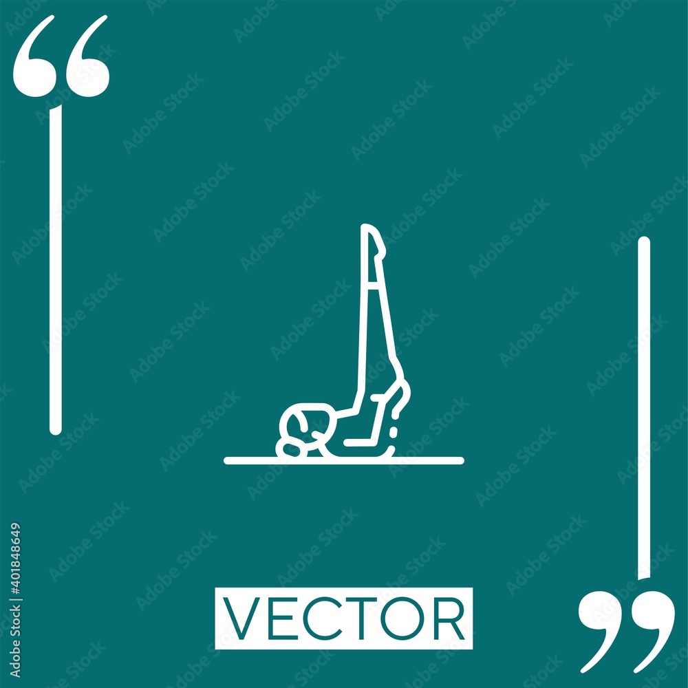 yoga vector icon Linear icon. Editable stroked line yoga vector icon Linear icon. Editable stroked line