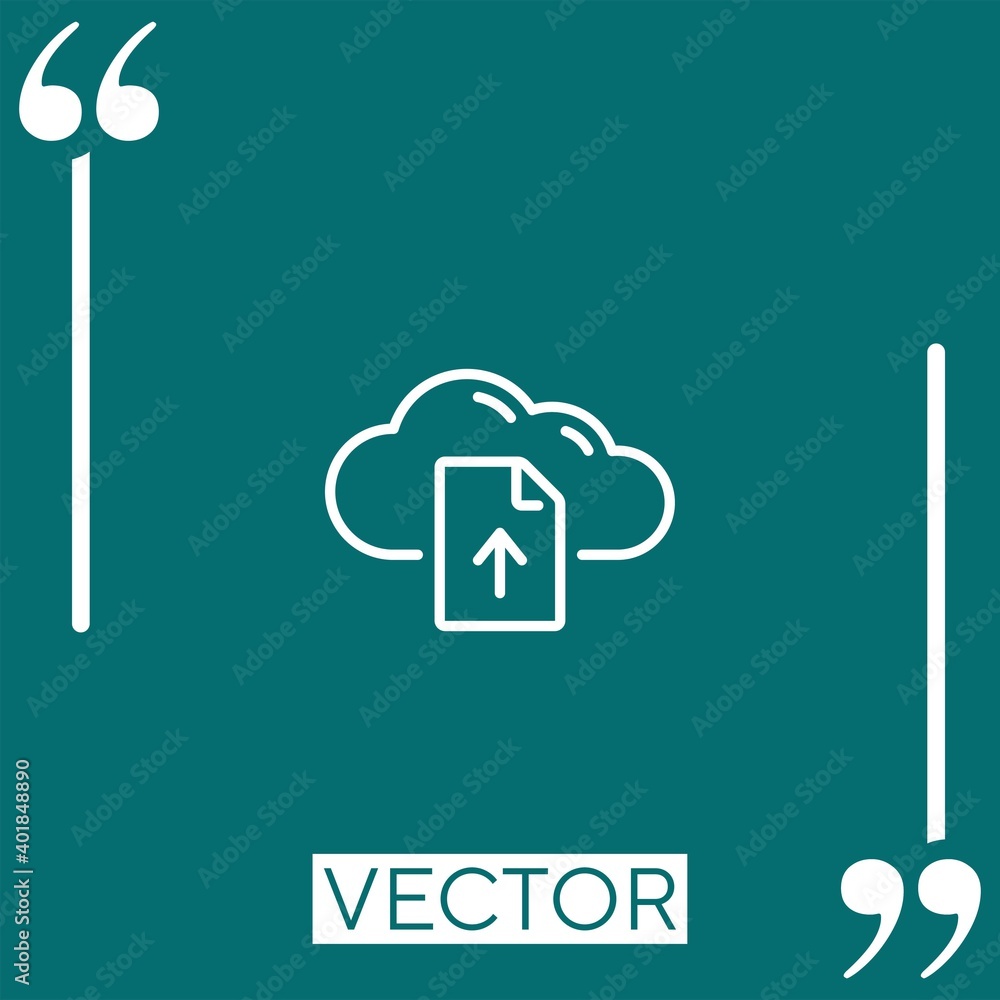 cloud computing vector icon Linear icon. Editable stroked line cloud computing vector icon Linear icon. Editable stroked line