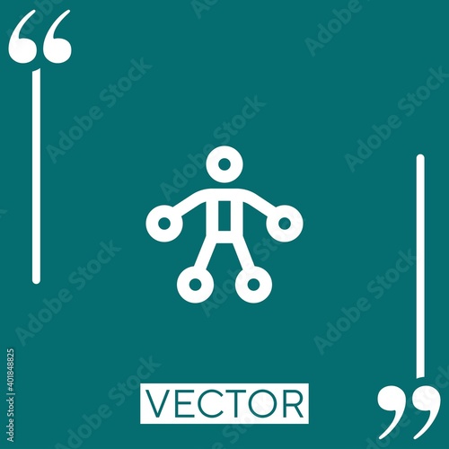 accesibility vector icon Linear icon. Editable stroked line