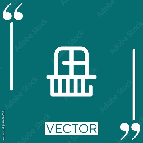balcony Linear icon. Editable stroke line