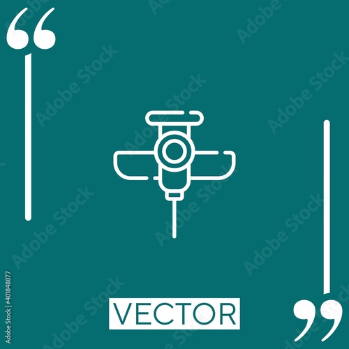 cannula vector icon Linear icon. Editable stroked line