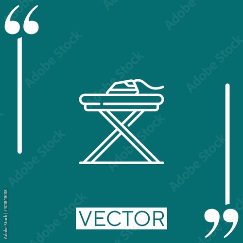 iron board vector icon Linear icon. Editable stroked line
