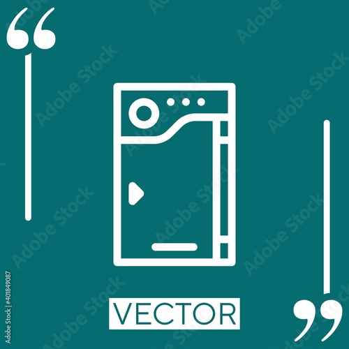 pokedex vector icon Linear icon. Editable stroked line