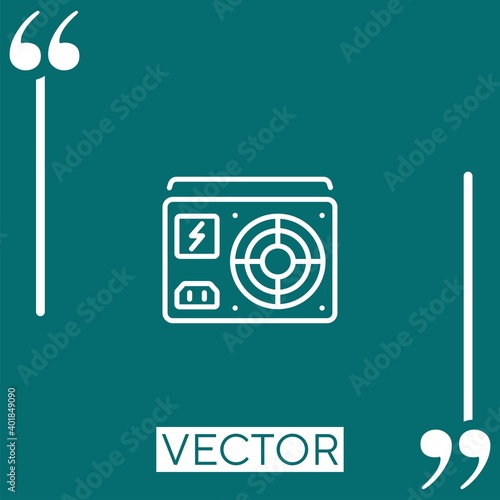 Tableau sur toile power vector icon Linear icon. Editable stroked line