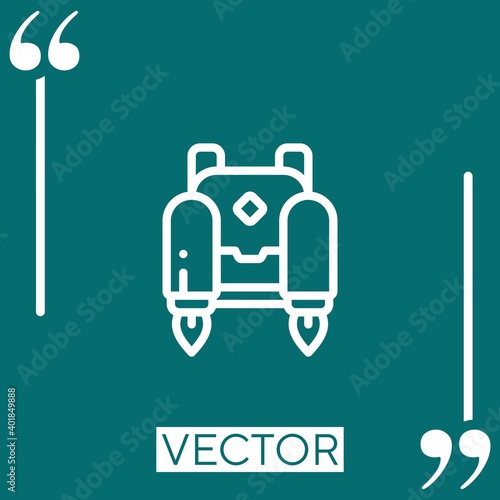 jetpack vector icon Linear icon. Editable stroked line