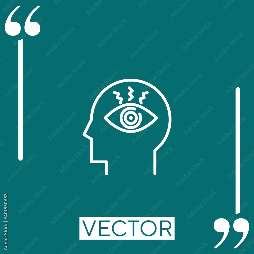 obsession vector icon Linear icon. Editable stroked line obsession vector icon Linear icon. Editable stroked line