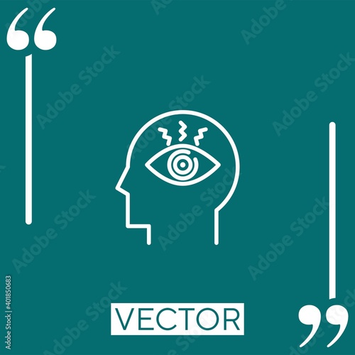 obsession vector icon Linear icon. Editable stroked line